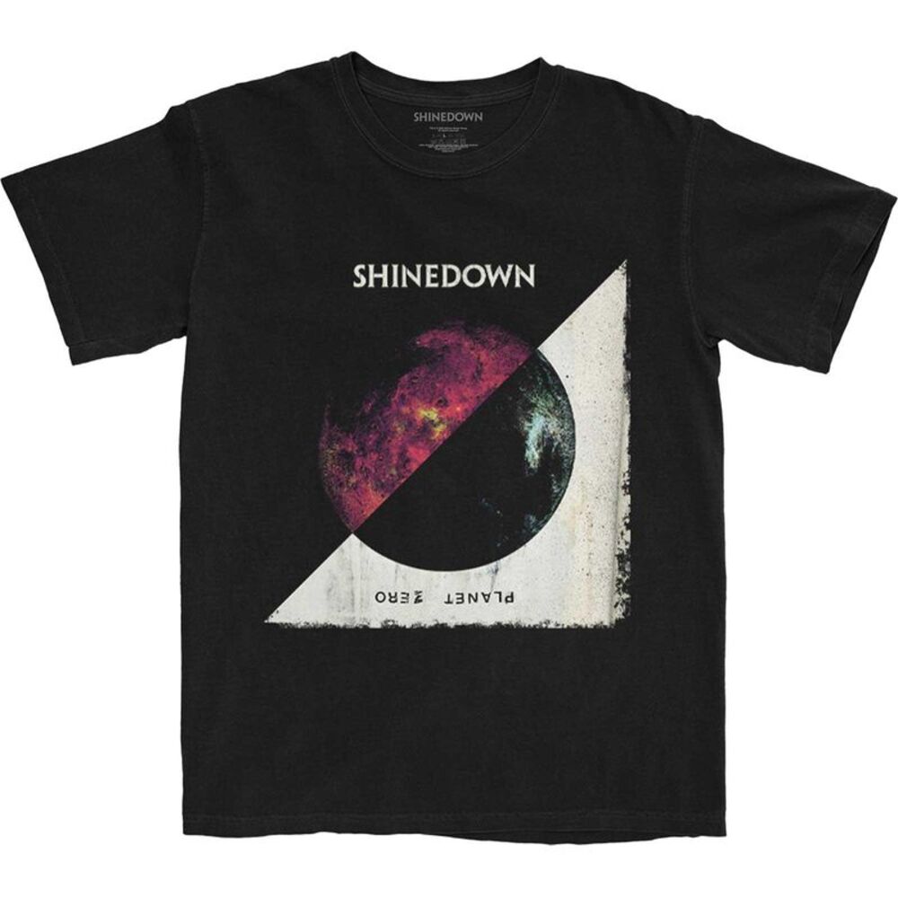 Shinedown Unisex Adult Planet Zero Album Cotton T-Shirt / Black